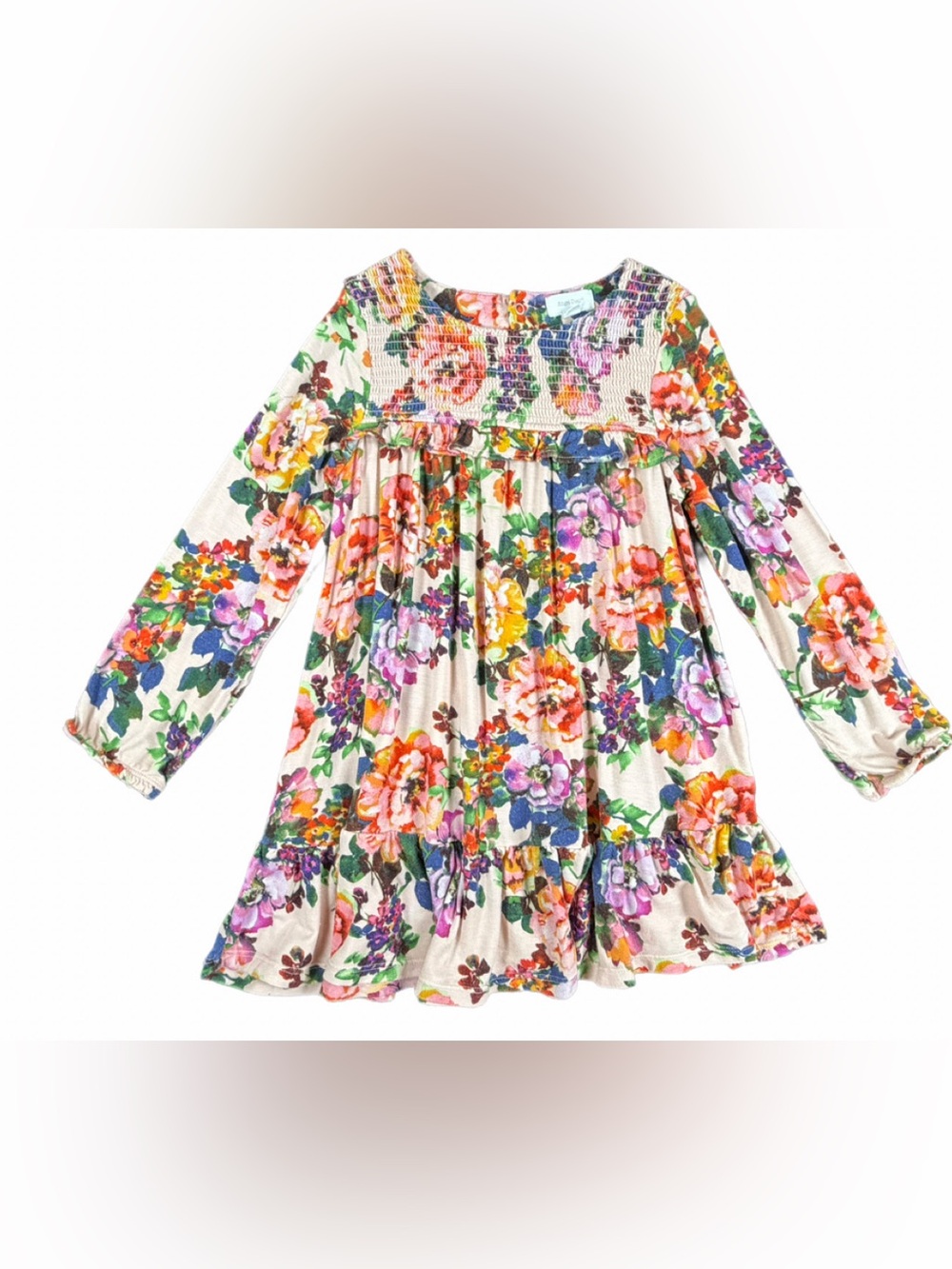 ANGEL DEAR Autumn Rose Long Sleeve Bamboo Dress - 3T
